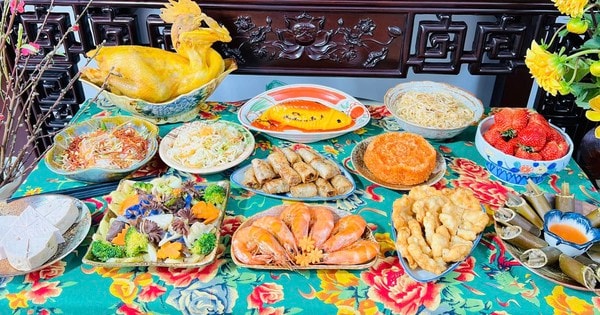 Rộ trào lưu làm mâm cúng theo tone màu, chị em khiến các anh chồng phải 'xuýt xoa' khen ngợi