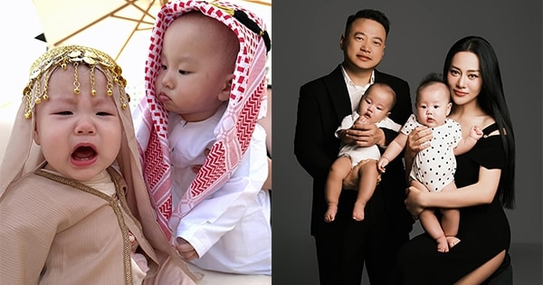 Cặp song sinh nhà Phương Oanh - Shark Bình lần đầu đi du lịch nước ngoài