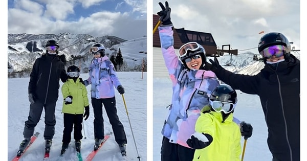 Con gái Tăng Thanh Hà gây chú ý với khoảnh khắc cực ngầu trên núi tuyết