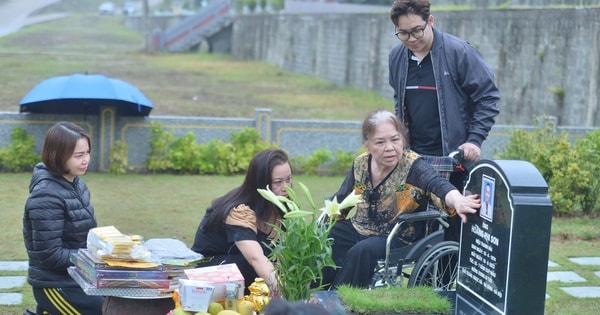 Con dâu Hà Nội sắm lễ, đưa mẹ chồng hơn 80 tuổi ngồi xe lăn lên nghĩa trang  cúng Tết thanh minh