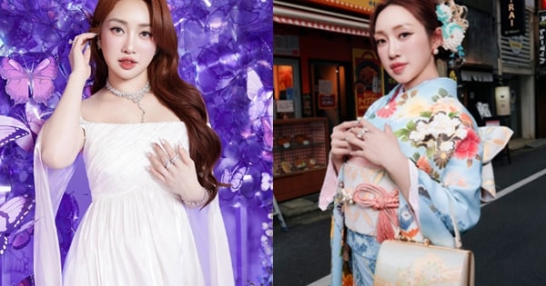 Vợ doanh nhân của Chi Bảo diện kimono khoe nhan sắc rực rỡ ở Nhật