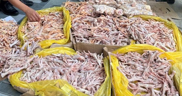 Phường Hưng Đông, TP Vinh phát hiện gần 500kg chân gà, đuôi lợn không rõ nguồn gốc xuất xứ chuẩn bị đưa ra thị trường