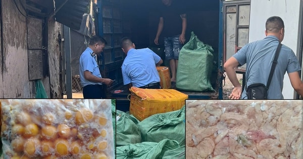 Tạm giữ 800kg trứng gà non, tràng gà đông lạnh không rõ nguồn gốc tại quận Hoàng Mai, Hà Nội