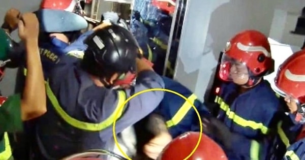 Giải cứu cô gái bị kẹt trong thang máy lúc rạng sáng
