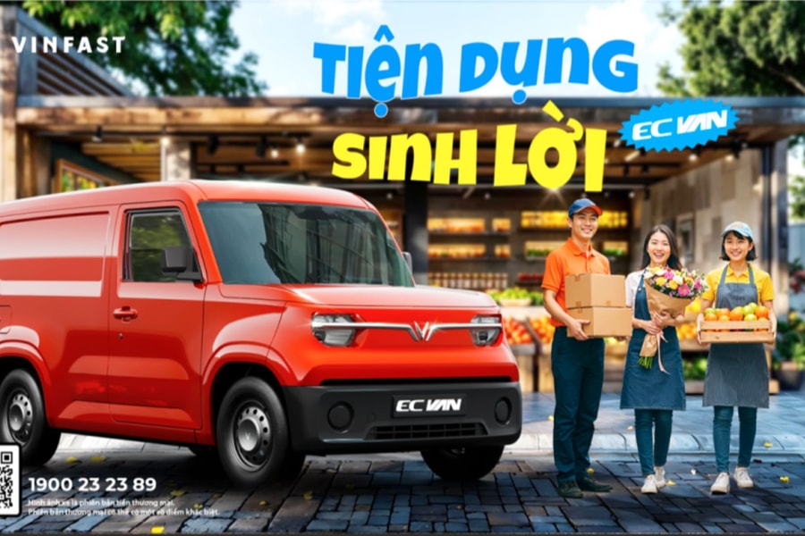 Ngày mai mở cọc VinFast EC Van: Mẫu xe chở hàng lợi kinh tế, lợi cả môi trường