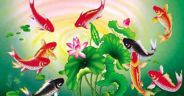 Cách bài trí tranh chín con cá chép giúp thăng tiến trong sự nghiệp và thịnh vượng về tài chính