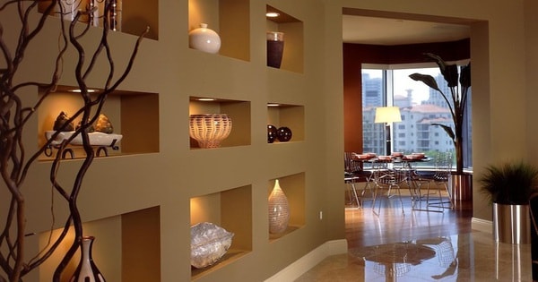 Lợi ích tuyệt vời khi sử dụng nhiều hình ô trong trang trí tường phòng khách