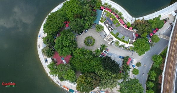Hiện trạng bán đảo hồ Đống Đa hơn 5.600 m2 chuẩn bị được thu hồi để cải tạo cảnh quan