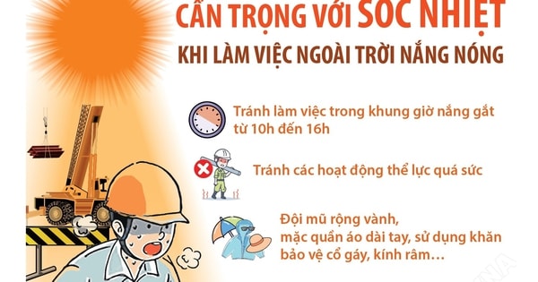 Cẩn trọng với sốc nhiệt khi làm việc ngoài trời nắng nóng