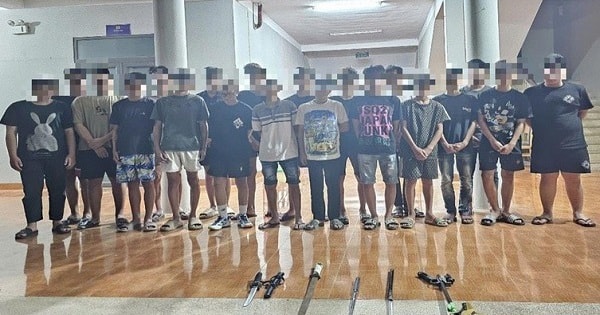 22 học sinh đem theo hung khí, lạng lách, đuổi đánh nhau gây náo loạn đường phố