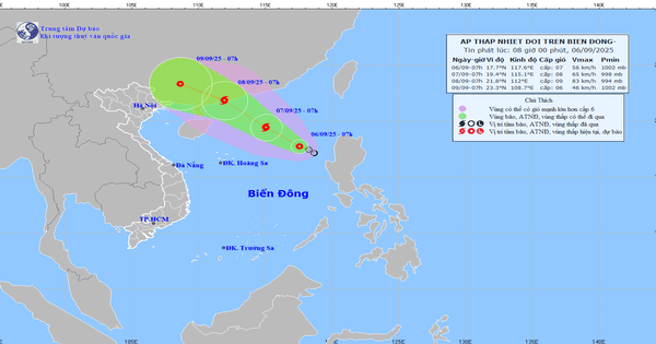 Bão số 7 sẽ gây ảnh hưởng cho vùng biển từ Quảng Ninh đến Đắk Lắk