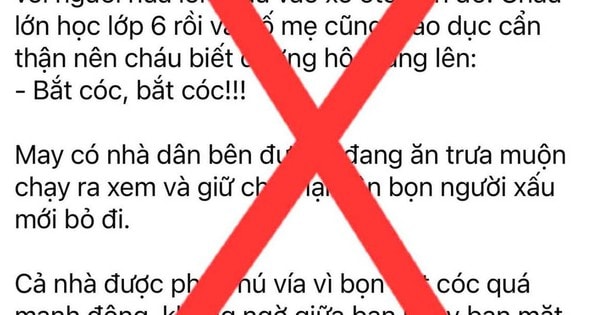 Thực hư thông tin học sinh THCS ở Hà Đông suýt bị bắt cóc