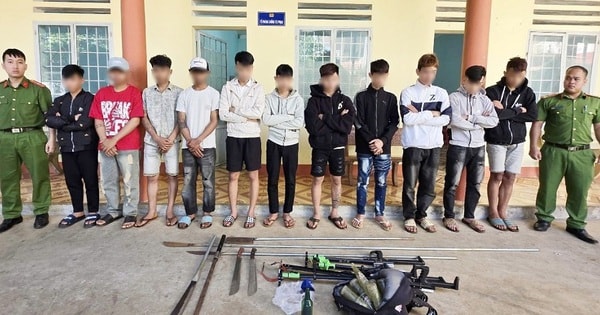 Ngăn chặn 11 thanh thiếu niên mang hung khí để giải quyết mâu thuẫn