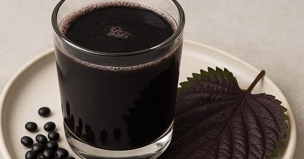 Nước tía tô đậu đen có tác dụng gì?