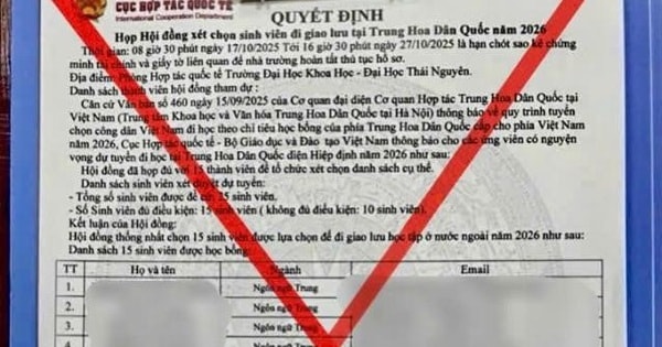 Lừa đảo qua thông tin học bổng du học 'Trung Hoa Dân quốc' năm 2026