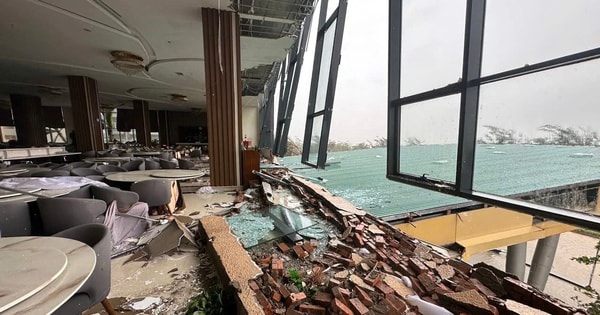 Bão số 13 gây gió lớn có thể làm đổ nhà, vỡ cửa kính nhà cao tầng