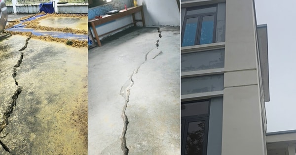 Đà Nẵng: Trụ sở Công an xã xuất hiện vết nứt, sụt lún nghiêm trọng