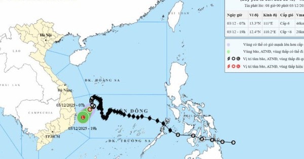Áp thấp nhiệt đới sẽ suy yếu trên vùng biển tỉnh Đắk Lắk – Khánh Hòa vào chiều tối nay