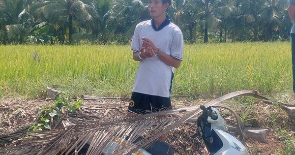 Bắt thanh niên trộm xe máy rồi giấu ở bờ ruộng