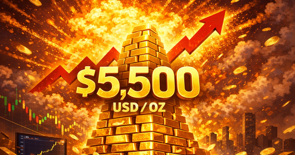 Giá vàng thế giới áp sát 5.500 USD, bạc cũng đạt mức lịch sử