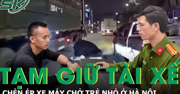 Tạm giữ tài xế xe bán tải chèn ép xe máy chở trẻ nhỏ ở Hà Nội