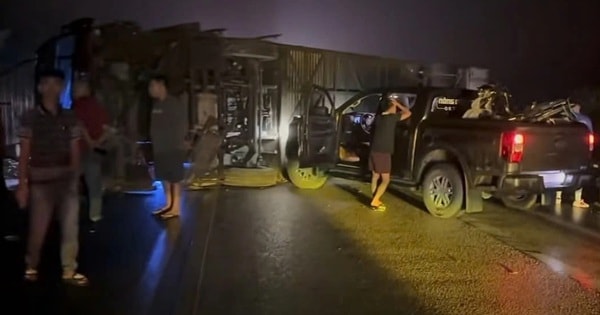 Liên tiếp 2 vụ tai nạn trong đêm trên cao tốc Nội Bài – Lào Cai, 5 người bị thương