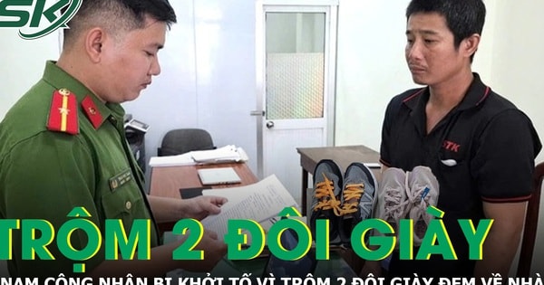Khởi tố nam công nhân trộm 2 đôi giày của công ty về nhà cất giấu