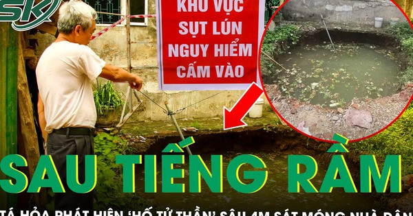 Nghe tiếng nổ lớn giữa trưa, phát hiện ‘hố tử thần’ sâu 4m sát móng nhà dân ở Thái Nguyên