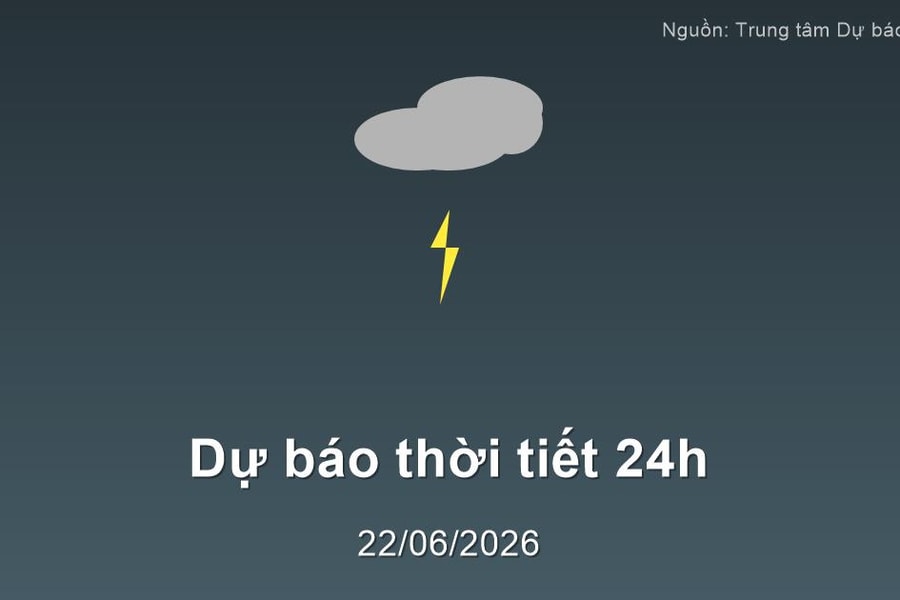 Thời tiết đất liền 24h tới (23/06/2026): Trung Bộ nắng nóng gay gắt, Nam Bộ mưa dông