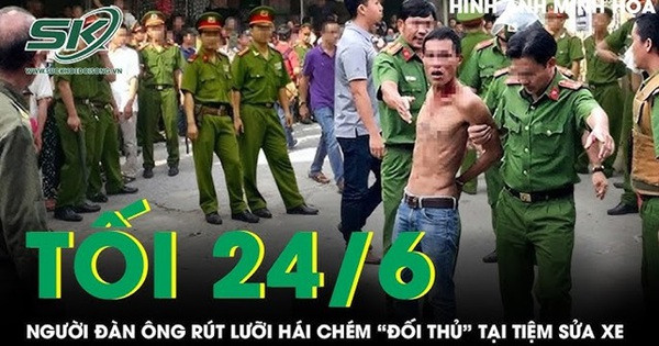 Tối 24/6: Người đàn ông rút lưỡi hái chém 'đối thủ' sau màn cự cãi tại tiệm sửa xe