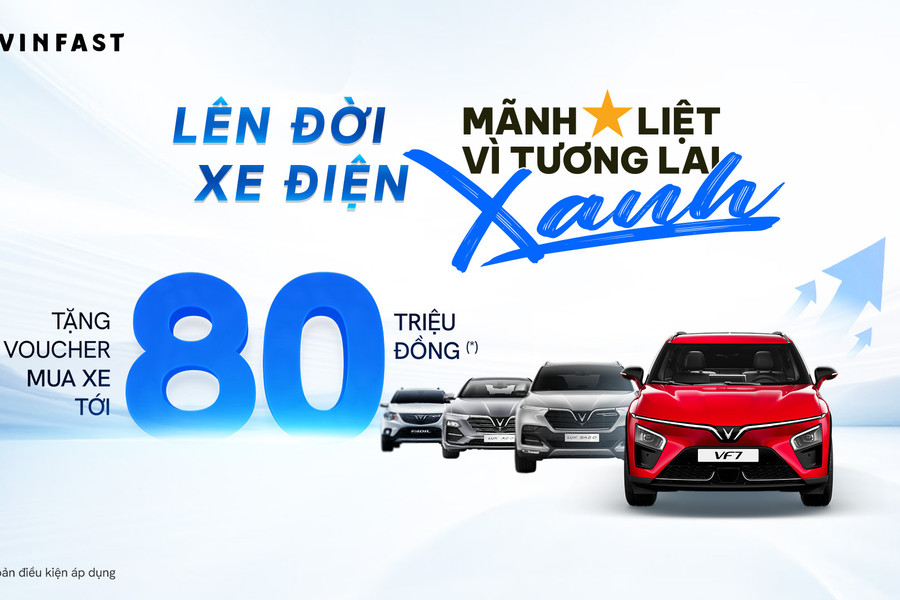 VinFast tặng voucher lên tới 80 triệu đồng để khách cũ chuyển đổi sang xe điện
