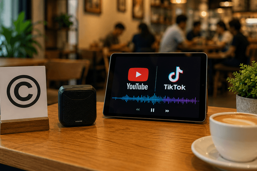 Mở nhạc YouTube, TikTok trong quán cà phê có phải trả tiền bản quyền?