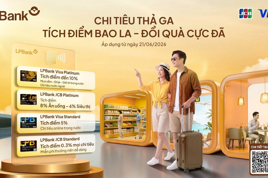 LPBank nâng tỷ lệ tích điểm thẻ tín dụng lên 10% nhằm cá nhân hóa trải nghiệm khách hàng