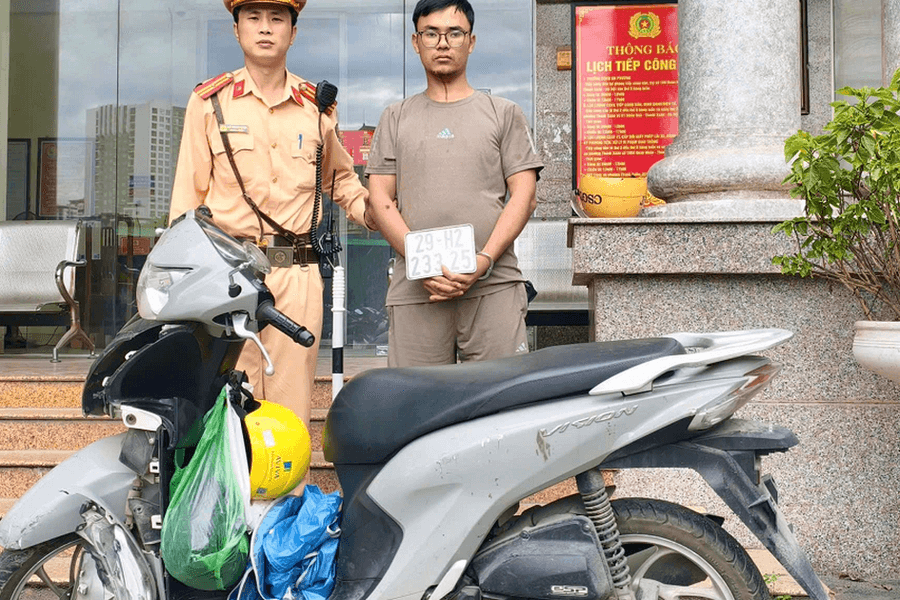 Phát hiện xe máy trộm cắp từ một vụ va chạm giao thông