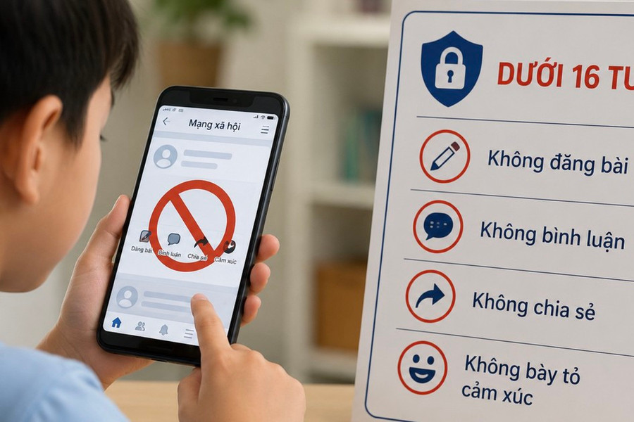 Người dưới 16 tuổi có thể bị cấm đăng bài, bình luận trên mạng xã hội