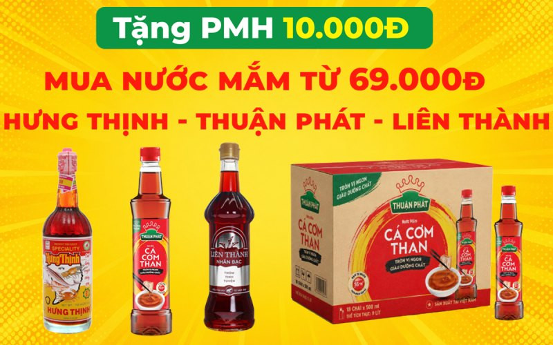 Cách nhận phiếu mua hàng 10.000 đồng khi mua nước mắm tại Bách hóa XANH