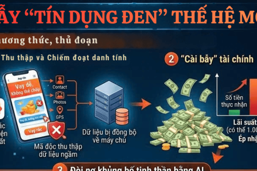 'Tín dụng đen thế hệ mới': Biến nạn nhân thành 'tù nhân' ngay trên chính điện thoại của mình