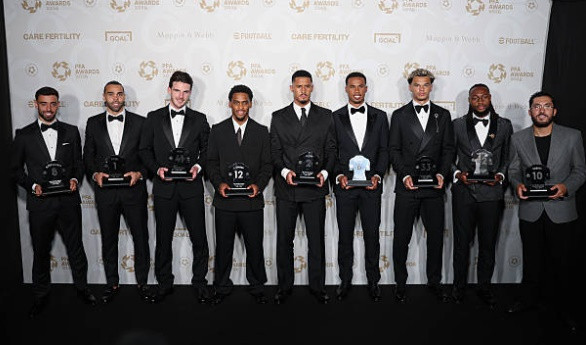Arsenal thống trị đội hình tiêu biểu PFA Ngoại hạng Anh năm 2026 cùng Bruno Fernandes